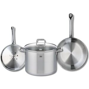 Fackelmann ELO 9501950 3-Piece Cookware Set of 2 Frying Pans 24 and 28 cm and 1 Saucepan 26 cm Elo Profi Citrin, Stainless Steel, Induction Fackelmann ELO 9501950 3-Piece Cookware Set of 2 Frying Pans 24 and 28 cm and 1 Saucepan 26 cm Elo Profi Citrin, Stainless Steel, Induction