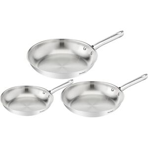 Tefal Duetto On, Set of 3 Frying Pans 20/24/28 cm, Premium Stainless Steel, 10 Year Warranty, Crispy Results, B866S334 Tefal Duetto On, Set of 3 Frying Pans 20/24/28 cm, Premium Stainless Steel, 10 Year Warranty, Crispy Results, B866S334