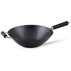 Ken Hom Carbon Steel Wok, 35cm, Excellence, Induction Hobs Suitable/Metal Tool Safe/Phenolic Handle, KH435001 Ken Hom Carbon Steel Wok, 35cm, Excellence, Induction Hobs Suitable/Metal Tool Safe/Phenolic Handle, KH435001