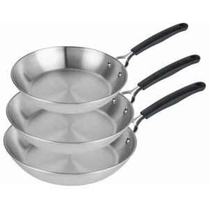 Prestige Made to Last Uncoated Stainless Steel Frying Pan Set 21cm, 25cm, 29cm – Non-Toxic, Induction Compatible, Dishwasher & Oven Safe, Silver Prestige Made to Last Uncoated Stainless Steel Frying Pan Set 21cm, 25cm, 29cm – Non-Toxic, Induction Compatible, Dishwasher & Oven Safe, Silver