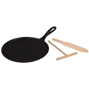 LE CREUSET Enamelled Cast Iron Crepe Pan, with Long Lasting Enamel Coating and Ergonomic Handle, 27cm, Matte Black, 20136270000460 LE CREUSET Enamelled Cast Iron Crepe Pan, with Long Lasting Enamel Coating and Ergonomic Handle, 27cm, Matte Black, 20136270000460