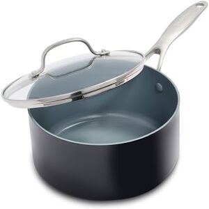 Greenpan Valencia Pro Hard Anodised Healthy Ceramic Non-Stick 18 cm / 2 Litre Saucepan with Lid, PFAS-Free, Induction, Oven Safe, Grey Greenpan Valencia Pro Hard Anodised Healthy Ceramic Non-Stick 18 cm / 2 Litre Saucepan with Lid, PFAS-Free, Induction, Oven Safe, Grey