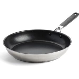 KitchenAid Classic Stainless Steel PFAS-Free Healthy Ceramic Non-Stick 28 cm Frying Pan Skillet, Clad, Induction, Stay-Cool Handle, Oven Safe up to 160°C, Silver KitchenAid Classic Stainless Steel PFAS-Free Healthy Ceramic Non-Stick 28 cm Frying Pan Skillet, Clad, Induction, Stay-Cool Handle, Oven Safe up to 160°C, Silver