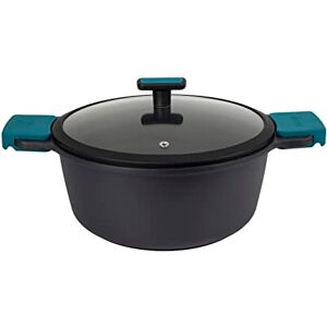 Arcos Thera Series Non-Stick Casserole Cast Aluminium Suitable for Any Kitchen Silicone Handles Energy Saving System Dishwasher Safe Colour Black and Blue (28 cm / 6.6 L) Arcos Thera Series Non-Stick Casserole Cast Aluminium Suitable for Any Kitchen Silicone Handles Energy Saving System Dishwasher Safe Colour Black and Blue (28 cm / 6.6 L)
