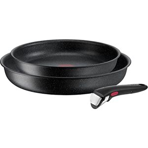 Tefal L39990 Ingenio Black Stone 3-Piece Pan Set Stackable Non-Stick Coating Suitable for Induction Cookers Thermal Signal Temperature Indicator Black Tefal L39990 Ingenio Black Stone 3-Piece Pan Set Stackable Non-Stick Coating Suitable for Induction Cookers Thermal Signal Temperature Indicator Black