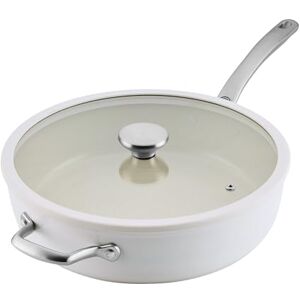 Circulon Halo with LaserDefense 30cm Induction Hob Ceramic Non Stick Saute Pan with Lid – Made Without PFAS, Non Toxic Ceramic Cookware, Dishwasher & Oven Safe Skillet Pan- Pearl White Circulon Halo with LaserDefense 30cm Induction Hob Ceramic Non Stick Saute Pan with Lid – Made Without PFAS, Non Toxic Ceramic Cookware, Dishwasher & Oven Safe Skillet Pan- Pearl White