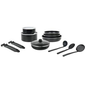 Sitram 716943 Cookware Set 14 Pieces Recycled Alu 2 Handles 1 Sauté Pan Diameter 26 cm 1 Glass Cover 3 Frying Pans Ø20, 24, 28 2 Saucepans Ø16.20 2 Plastic Cover Diameter 16.20 3 Utensils Suitable for Sitram 716943 Cookware Set 14 Pieces Recycled Alu 2 Handles 1 Sauté Pan Diameter 26 cm 1 Glass Cover 3 Frying Pans Ø20, 24, 28 2 Saucepans Ø16.20 2 Plastic Cover Diameter 16.20 3 Utensils Suitable for