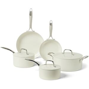 Amazon Basics Ceramic Nonstick Cookware, 8-Piece Set of Pots and Pans, Dishwasher and Oven-Safe, All Cooktop Friendly, Ivory Amazon Basics Ceramic Nonstick Cookware, 8-Piece Set of Pots and Pans, Dishwasher and Oven-Safe, All Cooktop Friendly, Ivory