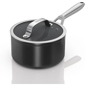 Ninja ZEROSTICK Ceramic Pro 20 cm Saucepan with Glass Lid, Scratch Resistant, Made PTFE-Free, All Hob Compatible, Black, CW30220UK Ninja ZEROSTICK Ceramic Pro 20 cm Saucepan with Glass Lid, Scratch Resistant, Made PTFE-Free, All Hob Compatible, Black, CW30220UK