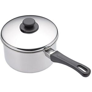 KitchenCraft Stainless Steel Extra Deep Saucepan with Lid and Heat-Resistant Handle, Induction Hob Safe Saucepan, 16cm KitchenCraft Stainless Steel Extra Deep Saucepan with Lid and Heat-Resistant Handle, Induction Hob Safe Saucepan, 16cm