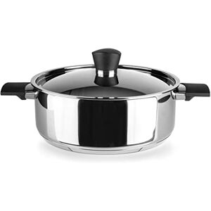 IBILI Svea Casserole with Lid, 28 cm, 18/10 Stainless Steel, Suitable for Induction Hobs IBILI Svea Casserole with Lid, 28 cm, 18/10 Stainless Steel, Suitable for Induction Hobs