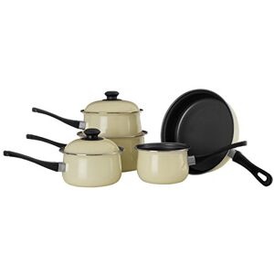 Premier Housewares 204211 Carbon Steel Belly Pan Set, Cream, 5 Piece Premier Housewares 204211 Carbon Steel Belly Pan Set, Cream, 5 Piece