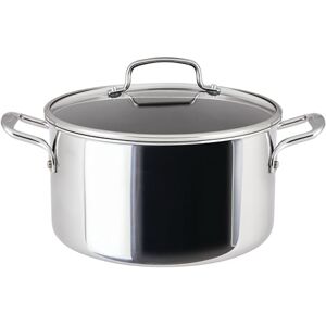Circulon Scratch Defense Stainless Steel Stock Pot with Lid: 7.6L, 26cm Induction Stock Pot with Extreme Non Stick and Glass Lid, All Hob Suitable Circulon Scratch Defense Stainless Steel Stock Pot with Lid: 7.6L, 26cm Induction Stock Pot with Extreme Non Stick and Glass Lid, All Hob Suitable