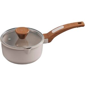 Cooksmart Signature 16cm Sauce Pan with Lid – Cast Aluminium Non-Stick PFOA & PFAS Free Induction, Gas, & Electric Hob Compatible Dishwasher Safe Ergonomic Handle (Ivory) Cooksmart Signature 16cm Sauce Pan with Lid – Cast Aluminium Non-Stick PFOA & PFAS Free Induction, Gas, & Electric Hob Compatible Dishwasher Safe Ergonomic Handle (Ivory)