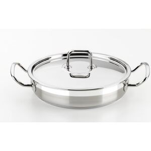 BRA isogona A340558 Professional Low Casserole with Lid, 30 cm, Silver BRA isogona A340558 Professional Low Casserole with Lid, 30 cm, Silver