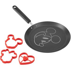 Prestige Disney Non Stick Pancake Pan & Pancake Mould Set, Mini Pancake Mould Set x 3 / 24cm Pancake Pan, Grey, Red Prestige Disney Non Stick Pancake Pan & Pancake Mould Set, Mini Pancake Mould Set x 3 / 24cm Pancake Pan, Grey, Red