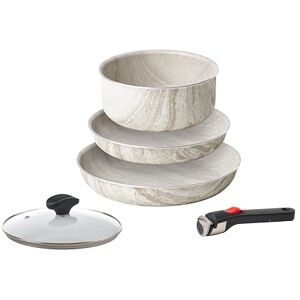 Guzzini ChefLine Marble Made in Italy Set of 5 Pieces: 2 Pans (24 cm and 28 cm), Saucepan 20 cm, Lid (20 cm) and Removable Handle Guzzini ChefLine Marble Made in Italy Set of 5 Pieces: 2 Pans (24 cm and 28 cm), Saucepan 20 cm, Lid (20 cm) and Removable Handle