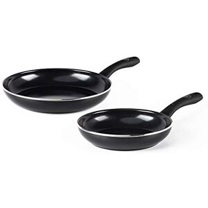 GreenChef Diamond Healthy Ceramic Non-Stick 2-Piece Frying Pan Skillet Set, 20 cm and 28 cm, PFAS-Free, Induction Suitable, Oven Safe up to 160˚C, Black GreenChef Diamond Healthy Ceramic Non-Stick 2-Piece Frying Pan Skillet Set, 20 cm and 28 cm, PFAS-Free, Induction Suitable, Oven Safe up to 160˚C, Black