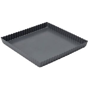 Dexam Square Cake tin/Quiche tin Non-Stick, 23cmx 23cm x 2.5cm, Grey Dexam Square Cake tin/Quiche tin Non-Stick, 23cmx 23cm x 2.5cm, Grey