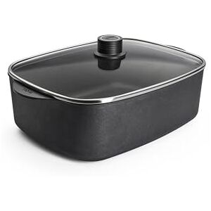 Woll Eco Logic QXR Roasting Dish with Glass Lid Inductive 31 cm x 26 cm, 11 cm High, 7.5 litres Suitable for All Types of Cookers, PFAS-Free, Cast Aluminium, Non-Stick Coating, Oven-Safe Woll Eco Logic QXR Roasting Dish with Glass Lid Inductive 31 cm x 26 cm, 11 cm High, 7.5 litres Suitable for All Types of Cookers, PFAS-Free, Cast Aluminium, Non-Stick Coating, Oven-Safe
