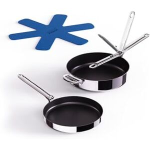 Joseph Joseph Space Steel 2-Piece Nonstick Frying Pan Set, Folding Handles Joseph Joseph Space Steel 2-Piece Nonstick Frying Pan Set, Folding Handles