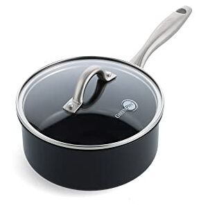 Greenpan Lima Midnight Hard Anodized Healthy Ceramic Non-Stick 20 cm/3.1 Litre Saucepan with Lid, PFAS-Free, Induction Suitable, Oven Safe, Black Greenpan Lima Midnight Hard Anodized Healthy Ceramic Non-Stick 20 cm/3.1 Litre Saucepan with Lid, PFAS-Free, Induction Suitable, Oven Safe, Black