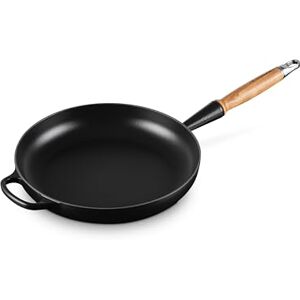 LE CREUSET Signature Cast Iron Frying Pan with Wooden Handle 24cm Matte Black, 20258240000422 LE CREUSET Signature Cast Iron Frying Pan with Wooden Handle 24cm Matte Black, 20258240000422