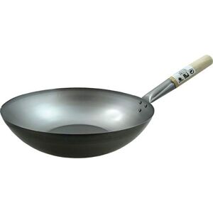 JADE TEMPLE Wok/Cast Iron Frying Pan/Grey, Stainless Steel, grey, Durchmesser 35 cm JADE TEMPLE Wok/Cast Iron Frying Pan/Grey, Stainless Steel, grey, Durchmesser 35 cm