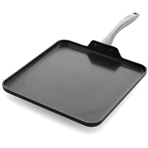 Greenpan Lima Midnight Hard Anodized Healthy Ceramic Non-Stick 28 cm Square Griddle Pan, PFAS-Free, Induction Suitable, Oven Safe, Black Greenpan Lima Midnight Hard Anodized Healthy Ceramic Non-Stick 28 cm Square Griddle Pan, PFAS-Free, Induction Suitable, Oven Safe, Black