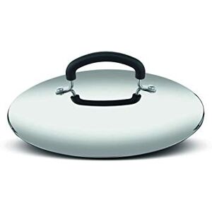 Lagostina Practical Lid in 18/10 Stainless Steel, Grey and Black, Diameter 18 cm Lagostina Practical Lid in 18/10 Stainless Steel, Grey and Black, Diameter 18 cm