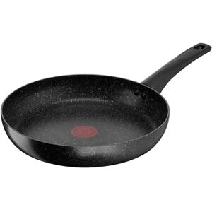 Tefal Titanium Stone Frying Pan 28 cm, High-Performance Non-Stick Durable Coating, Metal Safe, All Hobs Including Induction, Thermo-Signal, Black, E1050644 Tefal Titanium Stone Frying Pan 28 cm, High-Performance Non-Stick Durable Coating, Metal Safe, All Hobs Including Induction, Thermo-Signal, Black, E1050644