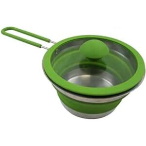 Vango 1.5L Non-Stick Collapsible Pot, Dishwasher & Oven Safe, Folding Silicone, Cool Touch Handle, Suitable for All Cooker Types, Food Safe, BPA Free Vango 1.5L Non-Stick Collapsible Pot, Dishwasher & Oven Safe, Folding Silicone, Cool Touch Handle, Suitable for All Cooker Types, Food Safe, BPA Free