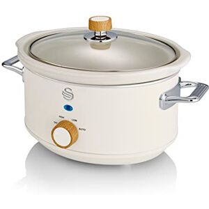 SWAN SF17021WHTN Nordic Slow Cooker with 3 Temperature Settings, Keep Warm Function, 3.5L, 200W, White SWAN SF17021WHTN Nordic Slow Cooker with 3 Temperature Settings, Keep Warm Function, 3.5L, 200W, White