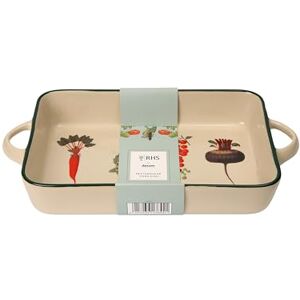 Dexam RHS Benary Vegetables Rectangle Oven Dish, Stoneware Dish for Pies & Lasagne Oven to Table Serving Dish with Handles Dexam RHS Benary Vegetables Rectangle Oven Dish, Stoneware Dish for Pies & Lasagne Oven to Table Serving Dish with Handles
