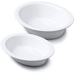 WM Bartleet & Sons 1750 Wm Bartleet & Sons Set of 2 Traditional Porcelain Oval Pie Crust Dish, 29cm, 24cm – White WM Bartleet & Sons 1750 Wm Bartleet & Sons Set of 2 Traditional Porcelain Oval Pie Crust Dish, 29cm, 24cm – White