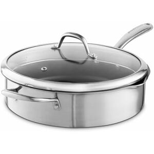 Tower Good Food in Partnership with Tri-Ply 28cm Multi-Pan with Tempered Glass Lid, Pouring Lips, 10x Stronger Superior Ceramic Coating, Induction Compatible, Stainless Steel Tower Good Food in Partnership with Tri-Ply 28cm Multi-Pan with Tempered Glass Lid, Pouring Lips, 10x Stronger Superior Ceramic Coating, Induction Compatible, Stainless Steel