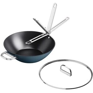 Joseph Joseph Space 32cm Non-Stick Wok with Lid, Folding Handle, Space-Saving Induction & Oven Safe Ceramic Stir-Fry Pan Joseph Joseph Space 32cm Non-Stick Wok with Lid, Folding Handle, Space-Saving Induction & Oven Safe Ceramic Stir-Fry Pan