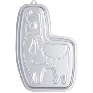 KitchenCraft Sweetly Does It Llama Cake Tin, Novelty Birthday Cake Pan with Recipe, Silver Anodised Aluminium, 28.5 x 18.5 cm KitchenCraft Sweetly Does It Llama Cake Tin, Novelty Birthday Cake Pan with Recipe, Silver Anodised Aluminium, 28.5 x 18.5 cm