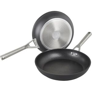 Ninja C32000UK ZEROSTICK Premium 2-Piece Frying Pan Set, 24/28cm, Hard Anodised Aluminium, Induction Compatible, Dishwasher Safe, Oven Safe to 260°C, Cast Stainless Steel Handles, Glass Lids, Grey Ninja C32000UK ZEROSTICK Premium 2-Piece Frying Pan Set, 24/28cm, Hard Anodised Aluminium, Induction Compatible, Dishwasher Safe, Oven Safe to 260°C, Cast Stainless Steel Handles, Glass Lids, Grey