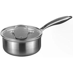 Prochef HexGuard Saucepan, Tri-Ply Stainless Steel, Non-Stick Coating, 16 cm Diameter x 8 cm Height, 0.67 kg, PFOA-Free, Oven Safe to 230°C, Silver Prochef HexGuard Saucepan, Tri-Ply Stainless Steel, Non-Stick Coating, 16 cm Diameter x 8 cm Height, 0.67 kg, PFOA-Free, Oven Safe to 230°C, Silver