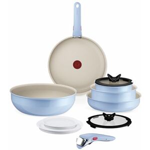 Tefal Ingenio Serenity 11-Piece Cookware Set, Mineralia Non-Stick Coating, Space-Saving, Stackable, Suitable for All Hobs, Dishwasher Safe, Calm Blue, L827SB04 Tefal Ingenio Serenity 11-Piece Cookware Set, Mineralia Non-Stick Coating, Space-Saving, Stackable, Suitable for All Hobs, Dishwasher Safe, Calm Blue, L827SB04