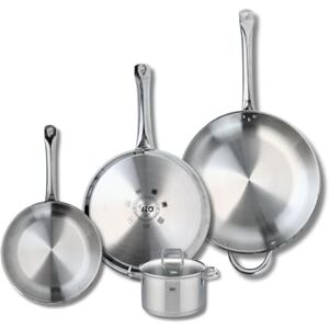 ELO 9510950 4-Piece Cookware Set of 3 Frying Pans 24, 28 and 32 cm and 1 Saucepan 14 cm Profi Citrin, Stainless Steel, Induction ELO 9510950 4-Piece Cookware Set of 3 Frying Pans 24, 28 and 32 cm and 1 Saucepan 14 cm Profi Citrin, Stainless Steel, Induction