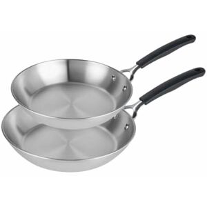Prestige Made to Last Uncoated Stainless Steel Frying Pan Set 21cm & 29cm – Non-Toxic, Induction Compatible, Dishwasher & Oven Safe Prestige Made to Last Uncoated Stainless Steel Frying Pan Set 21cm & 29cm – Non-Toxic, Induction Compatible, Dishwasher & Oven Safe