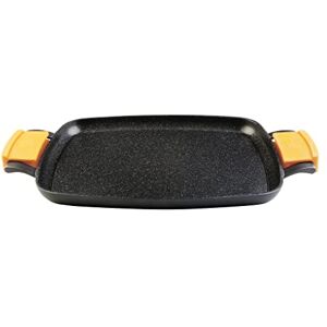 WECOOK! Vitae Induction Roasting Tray, 47 x 30 cm, Cast Aluminium, Non-Stick Titanium Quantanium Eco-Friendly PFOA-Free, 5 mm Thickness, Silicone Handles, Glass, Oven WECOOK! Vitae Induction Roasting Tray, 47 x 30 cm, Cast Aluminium, Non-Stick Titanium Quantanium Eco-Friendly PFOA-Free, 5 mm Thickness, Silicone Handles, Glass, Oven