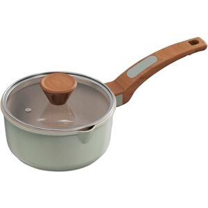 Cooksmart Signature 16cm Sauce Pan with Lid – Cast Aluminium Non-Stick PFOA & PFAS Free Induction, Gas, & Electric Hob Compatible Dishwasher Safe (Sage Green) Cooksmart Signature 16cm Sauce Pan with Lid – Cast Aluminium Non-Stick PFOA & PFAS Free Induction, Gas, & Electric Hob Compatible Dishwasher Safe (Sage Green)