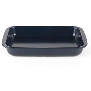 PROGRESS BW11680WK Thermo Glass Roasting Tin – Large Roaster, Glass Baking Dish, For Oven, Freezer, Microwave, Lasagne Dish, Easy Grip, Triple Layer Technology, Bakeware for Meal Prep, 34cm, Navy Blue PROGRESS BW11680WK Thermo Glass Roasting Tin – Large Roaster, Glass Baking Dish, For Oven, Freezer, Microwave, Lasagne Dish, Easy Grip, Triple Layer Technology, Bakeware for Meal Prep, 34cm, Navy Blue