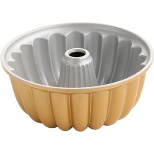 Nordic Ware 58677 Elegant Party 10-Cup Pan Original Cast Aluminium, Bundt Tin with Fluted Pattern, Cake Mould Made in The USA, Colour: Gold Nordic Ware 58677 Elegant Party 10-Cup Pan Original Cast Aluminium, Bundt Tin with Fluted Pattern, Cake Mould Made in The USA, Colour: Gold
