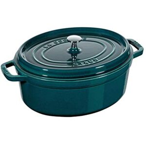 STAUB 1003842 Cast Iron Roaster/Cocotte, Oval 33 cm, 6.7 L, La Mer STAUB 1003842 Cast Iron Roaster/Cocotte, Oval 33 cm, 6.7 L, La Mer