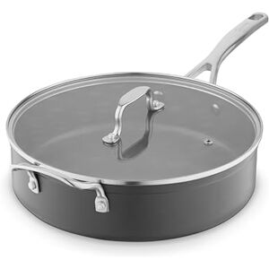 Sur La Table Hard Anodised 28cm Multi-pan with Tempered Glass Lid, Helper Handle, 10x Stronger Superior Non-Stick Ceramic Coating, Induction Compatible, Grey Sur La Table Hard Anodised 28cm Multi-pan with Tempered Glass Lid, Helper Handle, 10x Stronger Superior Non-Stick Ceramic Coating, Induction Compatible, Grey