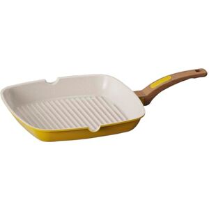 Cooksmart Signature 28cm Grill Pan – Cast Aluminium Non-Stick PFOA & PFAS Free Induction, Gas, & Electric Hob Compatible Dishwasher Safe Ergonomic Handle (Marigold) Cooksmart Signature 28cm Grill Pan – Cast Aluminium Non-Stick PFOA & PFAS Free Induction, Gas, & Electric Hob Compatible Dishwasher Safe Ergonomic Handle (Marigold)